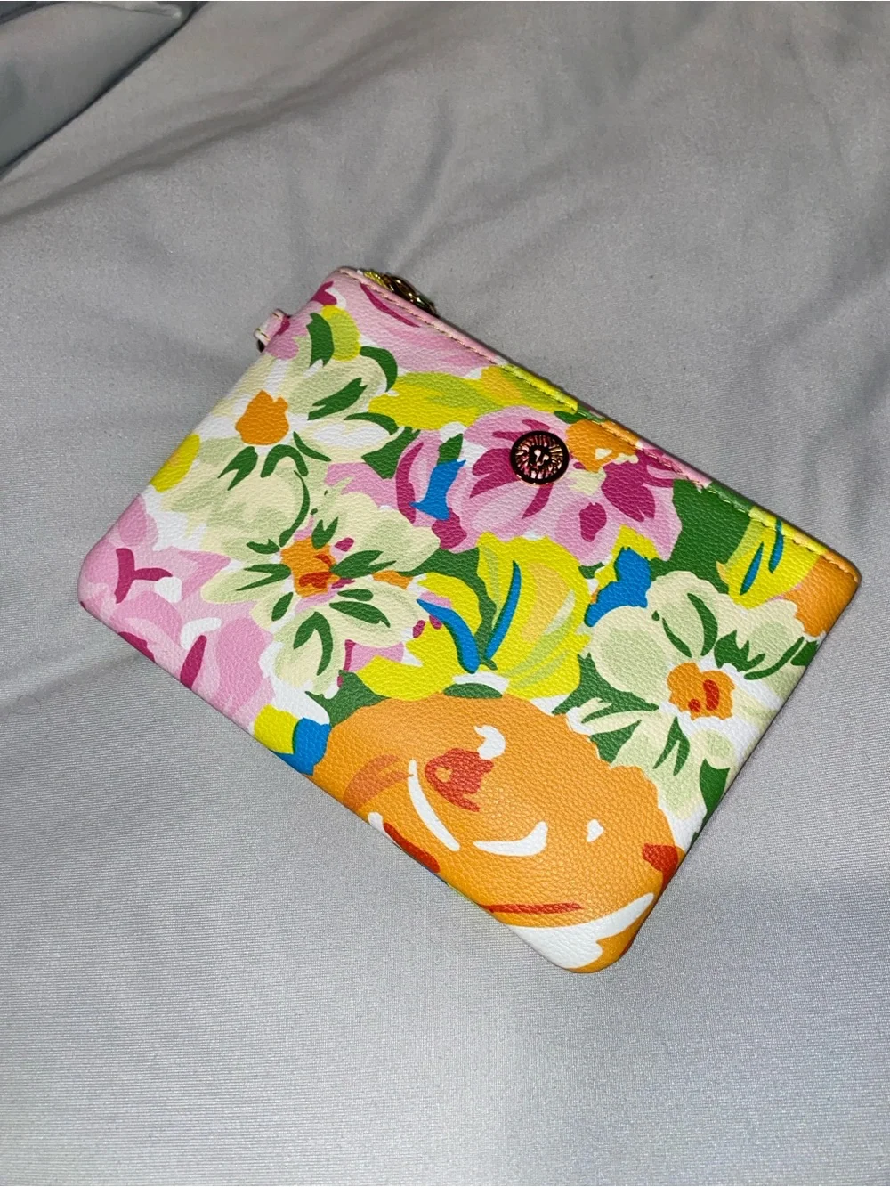 Anne Klein Floral Zip Pouch in Multicolor